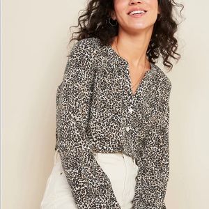 Old Navy Leopard Print Blouse